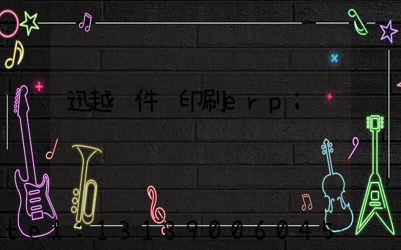 迅越软件 印刷erp